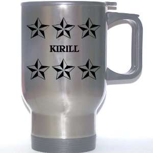  Personal Name Gift   KIRILL Stainless Steel Mug (black 