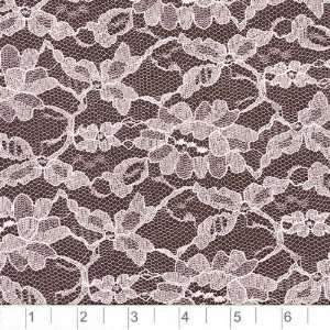  58 Wide Scalloped Lace Fabric Pink By The Yard Arts 