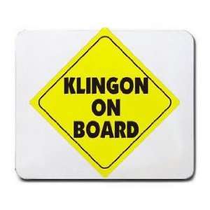  KLINGON ON BOARD Mousepad