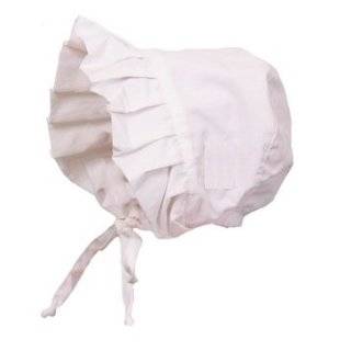  Beautiful White Lace Baby Bonnet with Pink Trim Clothing