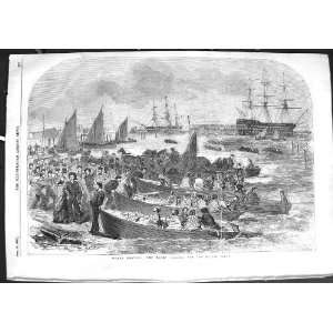  1855 Women Leaving Hard Portsea Baltic Fleet Ships War 