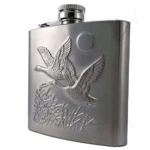   6oz Flask with Embossed Geese in Flight 