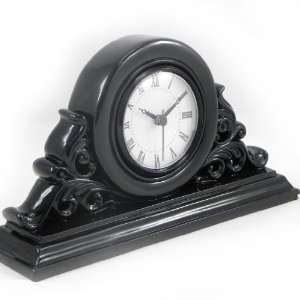  Clock Fleur De Lys black.
