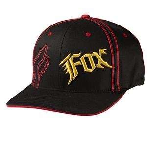  Fox Racing Energy Fitted Hat   L/XL/Black/Red Automotive