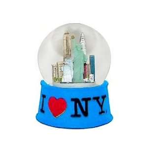  New York Snow Globe   65MM I Love New York Blue, New York Snow 