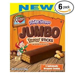 Fudge Shoppe Jumbo Peanut Butter Sticks, 6.6000 Ounce (Pack of 6)