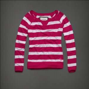 Abercrombie & Fitch Womens Kint Layer Pink Stripe