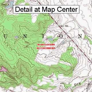   Topographic Quadrangle Map   Andersonville, Ohio (Folded/Waterproof