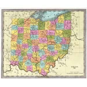  STATE OF OHIO (OH) BY DAVID H. BURR 1831 MAP