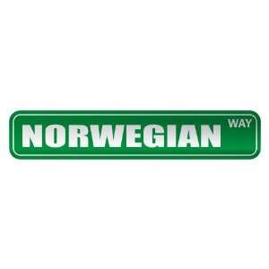   NORWEGIAN WAY  STREET SIGN COUNTRY NORWAY