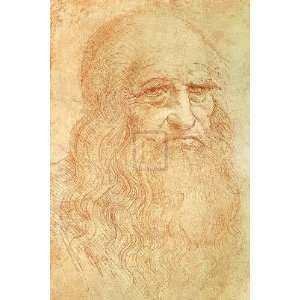 Self Portrait by Leonardo Da Vinci 20x28 