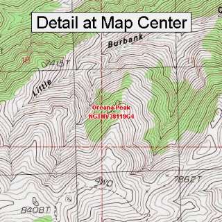   Topographic Quadrangle Map   Oreana Peak, Nevada (Folded/Waterproof