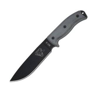 ESEE 6 Plain Black Blade With Grey Removable Lined Micarta Handles 