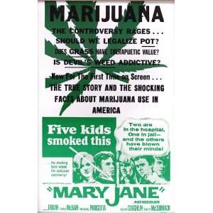  Marijuana Mary Jane 14 X 22 Vintage Style Concert 