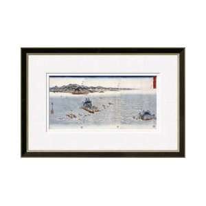  Whirlpools At Naruto In Awa Province Framed Giclee Print 