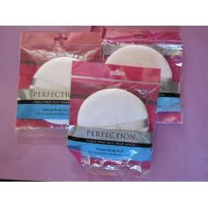  Perfection Deluxe Body Puff x 3 Beauty
