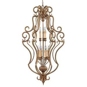   Piazza Tuscan Nine Light Foyer Pendant from the Piazza Collectio Home