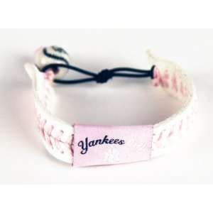 MLB New York Yankees Yankee Girl Pink Baseball Bracelet  