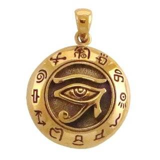 Bronze Egyptian Udjat Eye of Horus Ra Pendant Jewelry