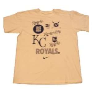 Kansas City Royals T Shirt Nike White Blue (M)  Sports 