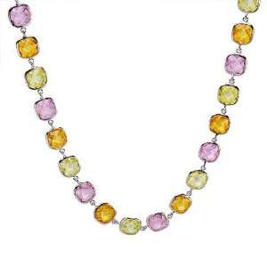 KELLY STONE Exquisite Necklace With 156.60ctw Cubic zirconia Made of 