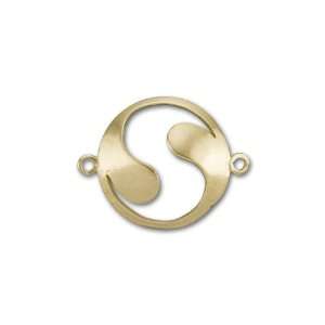  Plated Brass Medium Circle Link with S Cut Out Arts, Crafts & Sewing