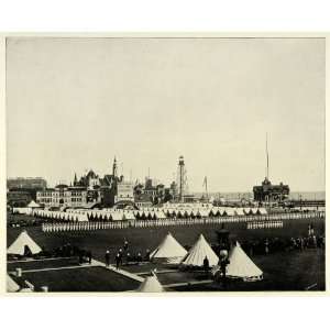 1893 Print West Point Cadets Camp Chicago Worlds Fair   Original 