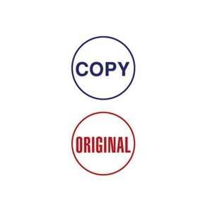 COS032937 ACCUSTAMP Pre Inked Dual Message COPY/ORIGINAL Round Stamp