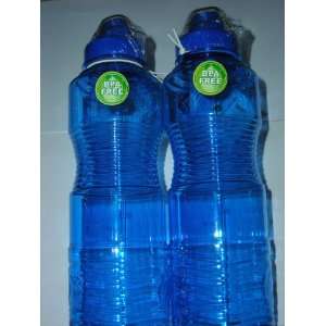  New Wave 1 Liter Two Blue Eastar BPA Free Water Bottle 