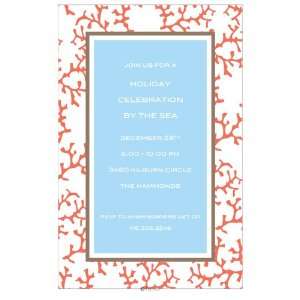  RED CORAL HOLIDAY PARTY INVITATIONS Health & Personal 