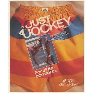  1988 Just Jockey Swimwear For All Its Comforts Print Ad 
