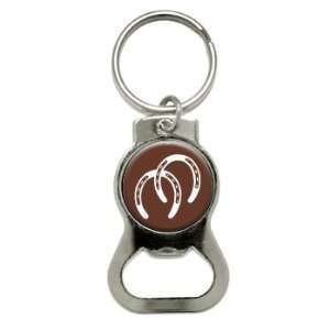  Horseshoes   Bottle Cap Opener Keychain Ring Automotive