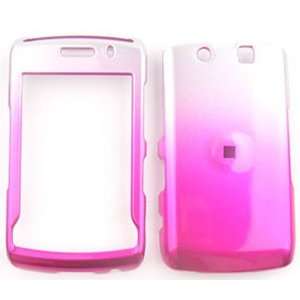 com Blackberry Storm 2 9550 Two Tones, White and Pink Hard Case/Cover 