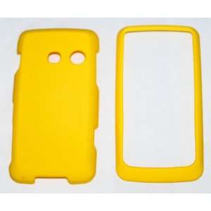  LG Rumor Touch smartphone Rubberized Hard Case   Yellow 
