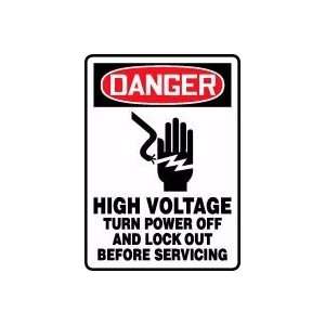 DANGER HIGH VOLTAGE TURN POWER OFF AND LOCK OUT BEFORE SERVICING (W 