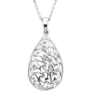 Tear of Sympathy Pendant & Chain/Sterling Silver