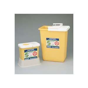 8931  Container Sharps Chemosafety 12Gal Hinged White Lid Ylw 10/Ca 