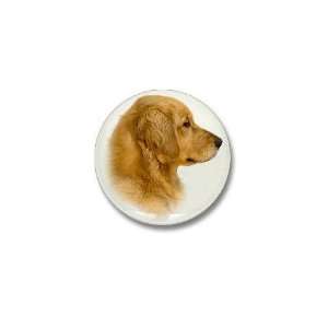  Golden Retriever Portrait Pets Mini Button by  