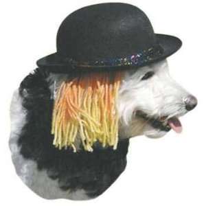   for your Pets   HALLOWEEN DERBY HAT WITH BOA MEDIUM