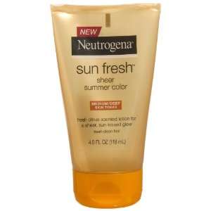  Neutrogena Sun Fresh Lotion, Medium/Deep, 4 Ounce Beauty