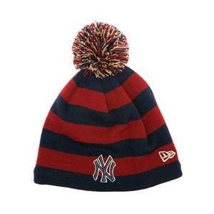   New York Yankees Rugby Knit   Navy/Cardinal One Fits Most Sports