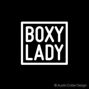 BOXY LADY Vinyl Decal Car Window Sticker   Xb Bb Cube  