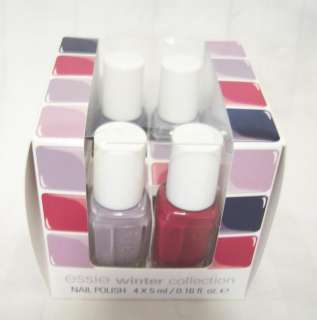 Essie Nail Color Polish Set of 4 Minis Winter Collection  
