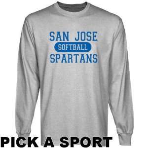  San Jose State Spartans Ash Custom Sport Long Sleeve T 