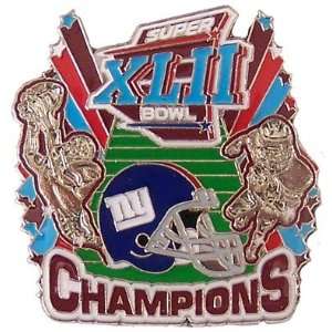 New York Giants Super Bowl XLII Champs Pin  Sports 