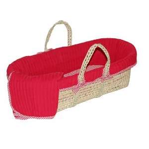  Red Cable Knit Moses Basket Baby