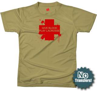 Give Blood Play Lacrosse Funny Cool New Sports T shirt  
