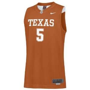  Nike Elite Texas Longhorns #5 Focal Orange Twilled Basketball 