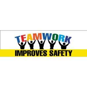 Banner, Teamwork Improves Safety, 3Ft X 10Ft  Industrial 