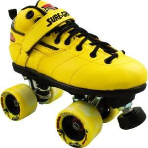  Sure Grip Rebel Yellow Leather Boots with Yellow & White 